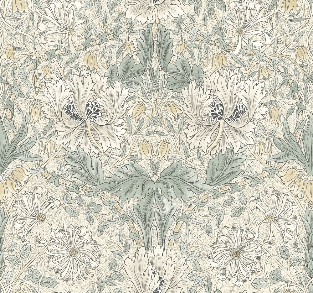 Bild vun Pure honeysuckle and tulip Linen/Bayleaf - MOX0133-02